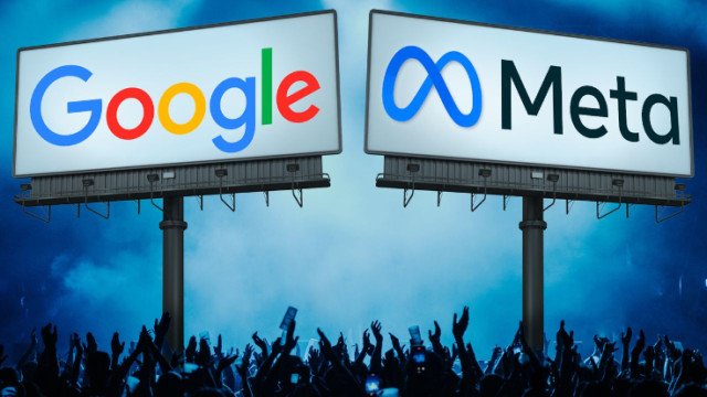 Google and Meta logo type